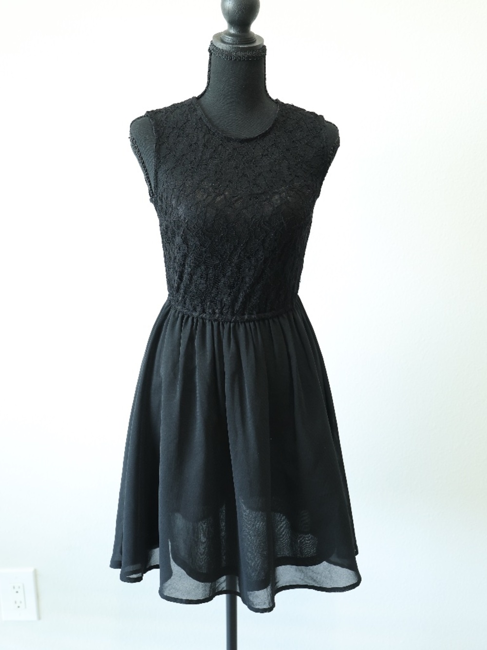Beautiful black lace knee length dress